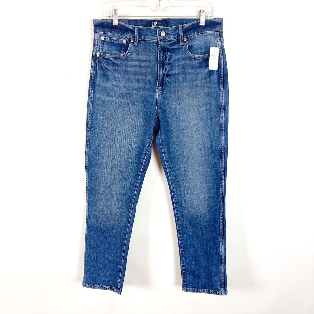Gap High Rise Cigarette Blue Denim Jeans Size 12/31- NWT